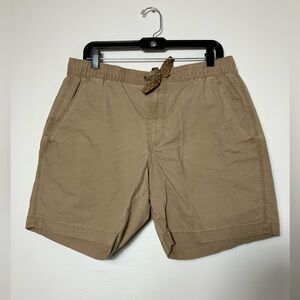 Eddie Bauer Rip stop Shorts Men’s Sz Large Tan Pockets Pull On Drawstring Casual